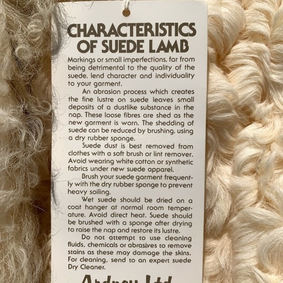 Vintage Ardney Suede Lamb Jacket Size 12 - Picture 7 of 8